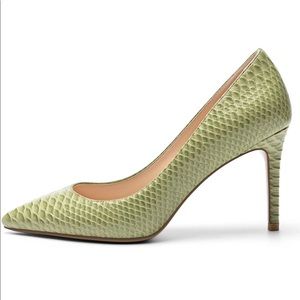 NWT Sammitop Pointed Toe Stiletto Pump in Green Print